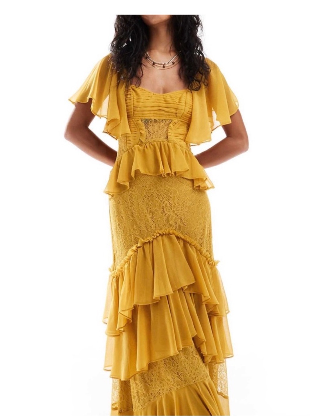 ASOS Mustard Maxi Dress - Picture 5 of 6